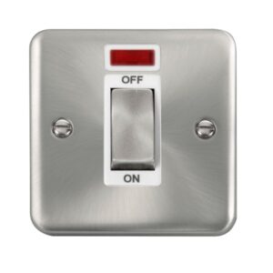 Click Scolmore - Click Deco Plus 45A Ingot 1 Gang Dp Switch With Neon (DPSC501WH)