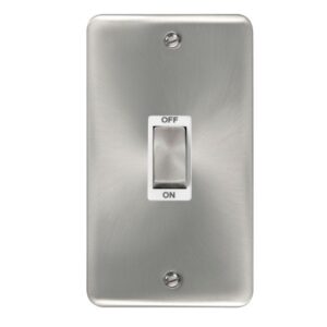 Click Scolmore - Click Deco Plus 45A Ingot 2 Gang Dp Switch (DPSC502WH)