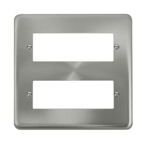 Click Scolmore - Click Deco Plus 2 Tier Minigrid Unfurnished Plate 12 Apertures (DPSC512)