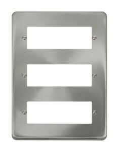 Click Scolmore - Click Deco Plus 3 Tier Minigrid Unfurnished Plate 18 Apertures (DPSC518)