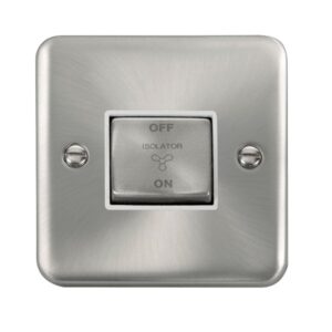 Click Scolmore - Click Deco Plus 10A Ingot 3 Pole Fan Isolation Plate Switch (DPSC520WH)