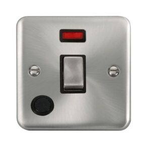 Click Scolmore - Click Deco Plus 20A Ingot Dp Switch With Neon (DPSC523BK)