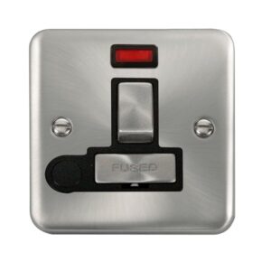 Click Scolmore - Click Deco Plus 13A Ingot Dp Switched Fused Connection Unit With Neon (DPSC552BK)