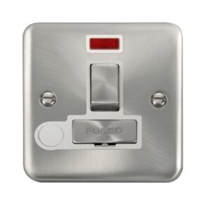 Click Scolmore - Click Deco Plus 13A Ingot Dp Switched Fused Connection Unit With Neon (DPSC552WH)