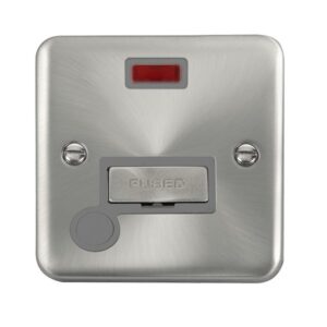 Click Scolmore - Click Deco Plus 13A Ingot Fused Connection Unit With Neon & Optional Flex Outlet (DPSC553GY)