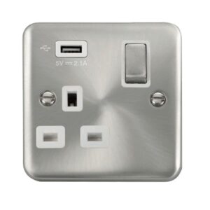 Click Scolmore - Click Deco Plus 1G Skt Usb 2.1A Dp (DPSC571UWH)