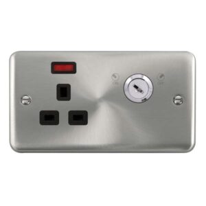 Click Scolmore - Click Deco Plus 13A 1G Dp Lockable Skt Neon Deco+ Sc Bk (DPSC655BK)