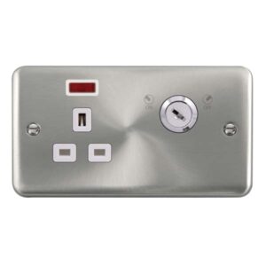 Click Scolmore - Click Deco Plus 13A 1G Dp Lockable Skt Neon Deco+ Sc Wh (DPSC655WH)