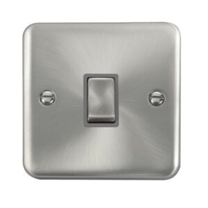 Click Scolmore - Click Deco Plus 20A Ingot Double Pole Plate Switch (DPSC722GY)