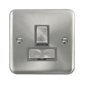 Click Scolmore - Click Deco Plus 13A Ingot Double Pole Switched Fused Connection Unit (DPSC751GY)