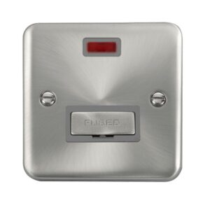Click Scolmore - Click Deco Plus 13A Ingot Fused Connection Unit With Neon (DPSC753GY)