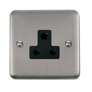 Click Scolmore - Click Deco Plus 5A Round Pin Socket (DPSS038BK)