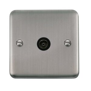 Click Scolmore - Click Deco Plus Single Coaxial Outlet (DPSS065BK)