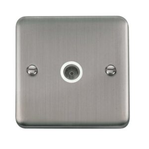 Click Scolmore - Click Deco Plus Single Coaxial Outlet (DPSS065WH)