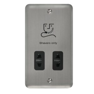 Click Scolmore - Click Deco Plus 115/230V Dual Voltage Shaver Socket (DPSS100BK)