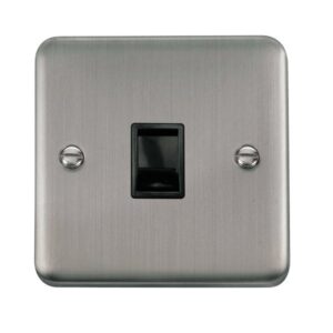 Click Scolmore - Click Deco Plus Single Rj11 (Irish/Us) Outlet (DPSS115BK)