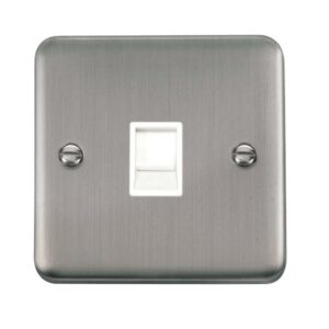 Click Scolmore - Click Deco Plus Single Rj11 (Irish/Us) Outlet (DPSS115WH)