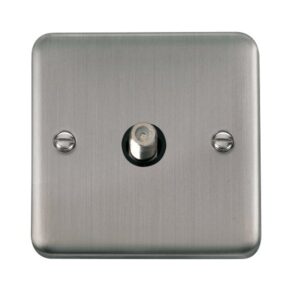 Click Scolmore - Click Deco Plus Non-Isolated Single Satellite Outlet (DPSS156BK)