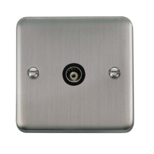 Click Scolmore - Click Deco Plus Single Isolated Coaxial Outlet (DPSS158BK)