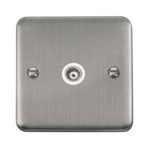 Click Scolmore - Click Deco Plus Single Isolated Coaxial Outlet (DPSS158WH)