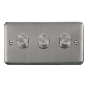 Click Scolmore - Click Deco Plus Dpss 3Gang 2Way 100W Led Dimmer Switch (DPSS163)