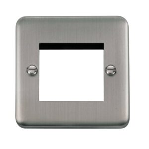 Click Scolmore - Click Deco Plus 1 Gang New Media Unfurnished Plate 2 Apertures (DPSS311)
