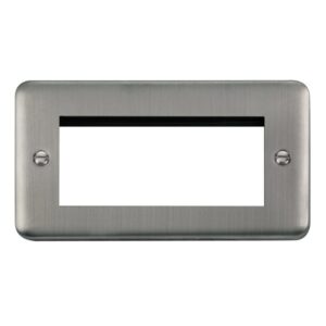 Click Scolmore - Click Deco Plus 2 Gang New Media Unfurnished Plate 4 Apertures (DPSS312)