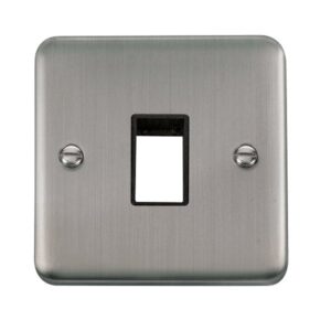 Click Scolmore - Click Deco Plus 1 Gang Minigrid Unfurnished Plate 1 Aperture (DPSS401BK)