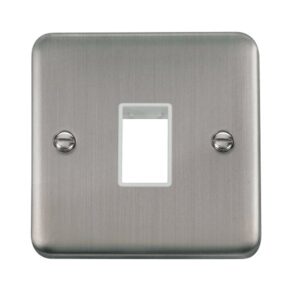 Click Scolmore - Click Deco Plus 1 Gang Minigrid Unfurnished Plate 1 Aperture (DPSS401WH)