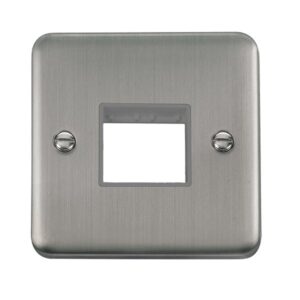 Click Scolmore - Click Deco Plus 1 Gang Minigrid? Unfurnished Plate 2 Apertures (DPSS402GY)