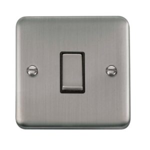 Click Scolmore - Click Deco Plus 10Ax Ingot 1 Gang Intermediate Plate Switch (DPSS425BK)