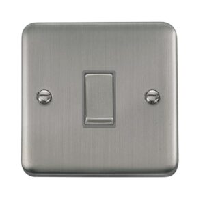 Click Scolmore - Click Deco Plus 10Ax Ingot 1 Gang Intermediate Plate Switch (DPSS425GY)