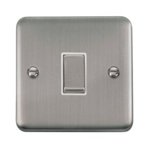 Click Scolmore - Click Deco Plus 10Ax Ingot 1 Gang Intermediate Plate Switch (DPSS425WH)