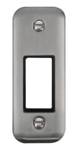 Click Scolmore - Click Deco Plus 1 Gang Minigrid Unfurnished Architrave Plate 1 Aperture (DPSS471BK)
