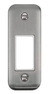 Click Scolmore - Click Deco Plus 1 Gang Minigrid Unfurnished Architrave Plate 1 Aperture (DPSS471WH)