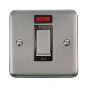 Click Scolmore - Click Deco Plus 45A Ingot 1 Gang Dp Switch With Neon (DPSS501BK)
