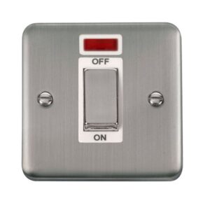 Click Scolmore - Click Deco Plus 45A Ingot 1 Gang Dp Switch With Neon (DPSS501WH)