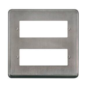 Click Scolmore - Click Deco Plus 2 Tier Minigrid Unfurnished Plate 12 Apertures (DPSS512)