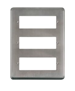 Click Scolmore - Click Deco Plus 3 Tier Minigrid Unfurnished Plate 18 Apertures (DPSS518)