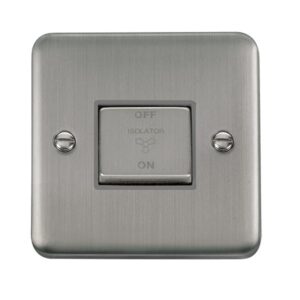 Click Scolmore - Click Deco Plus 10A Ingot 3 Pole Fan Isolation Plate Switch (DPSS520GY)