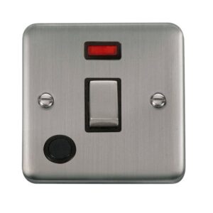 Click Scolmore - Click Deco Plus 20A Ingot Dp Switch With Neon (DPSS523BK)