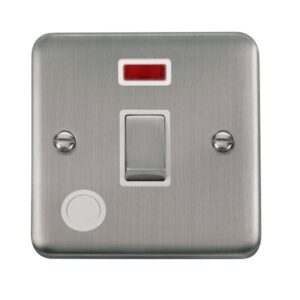 Click Scolmore - Click Deco Plus 20A Ingot Dp Switch With Neon (DPSS523WH)