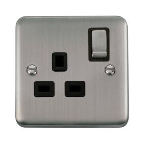 Click Scolmore - Click Deco Plus 13A Ingot 1 Gang Dp Switched Socket (DPSS535BK)