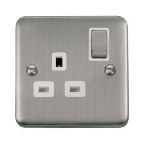 Click Scolmore - Click Deco Plus 13A Ingot 1 Gang Dp Switched Socket (DPSS535WH)