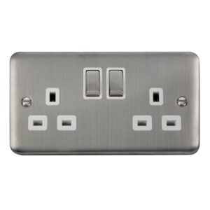 Click Scolmore - Click Deco Plus 13A Ingot 2 Gang Dp Switched Socket (DPSS536WH)