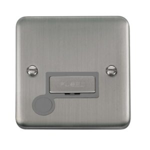 Click Scolmore - Click Deco Plus 13A Ingot Fused Connection Unit With Optional Flex Outlet (DPSS550GY)