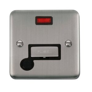 Click Scolmore - Click Deco Plus 13A Ingot Fused Connection Unit With Neon (DPSS553BK)