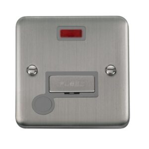 Click Scolmore - Click Deco Plus 13A Ingot Fused Connection Unit With Neon & Optional Flex Outlet (DPSS553GY)