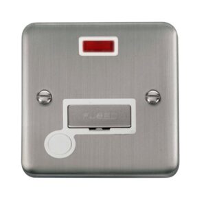 Click Scolmore - Click Deco Plus 13A Ingot Fused Connection Unit With Neon (DPSS553WH)