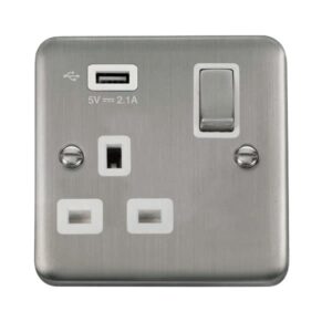 Click Scolmore - Click Deco Plus 1G Skt Usb 2.1A Dp (DPSS571UWH)
